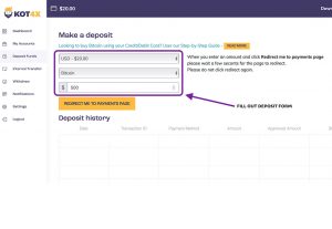 How to withdraw from kot4x